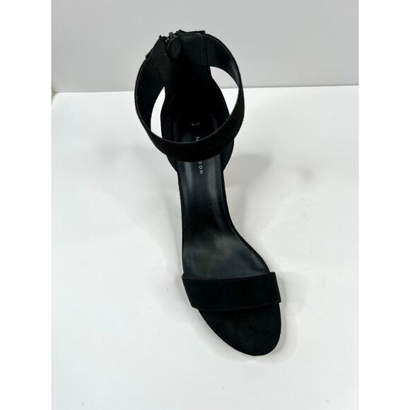 New Look Women's Size 9 Black Suede Ankle Strap 3" Block Heel - Picture 12 of 15